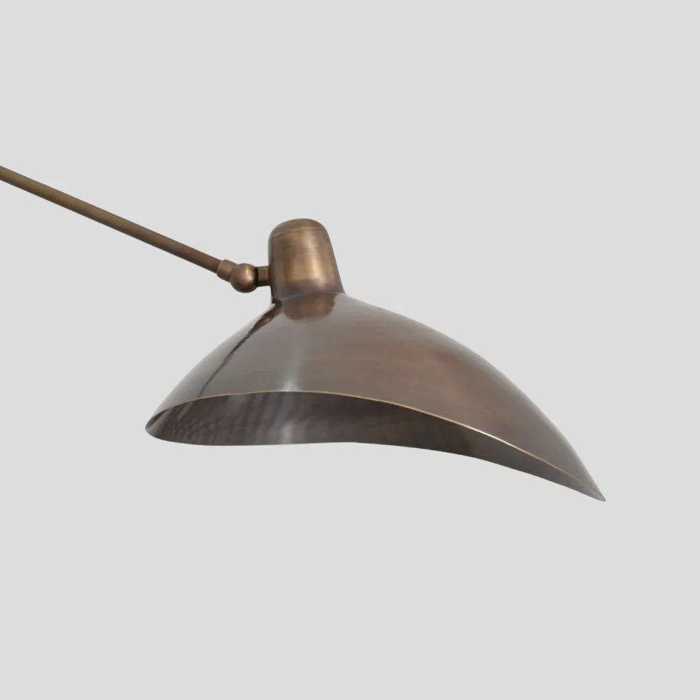 Double Swing Arm Sconce - Adjustable Brass Wall Lamp - Image 9