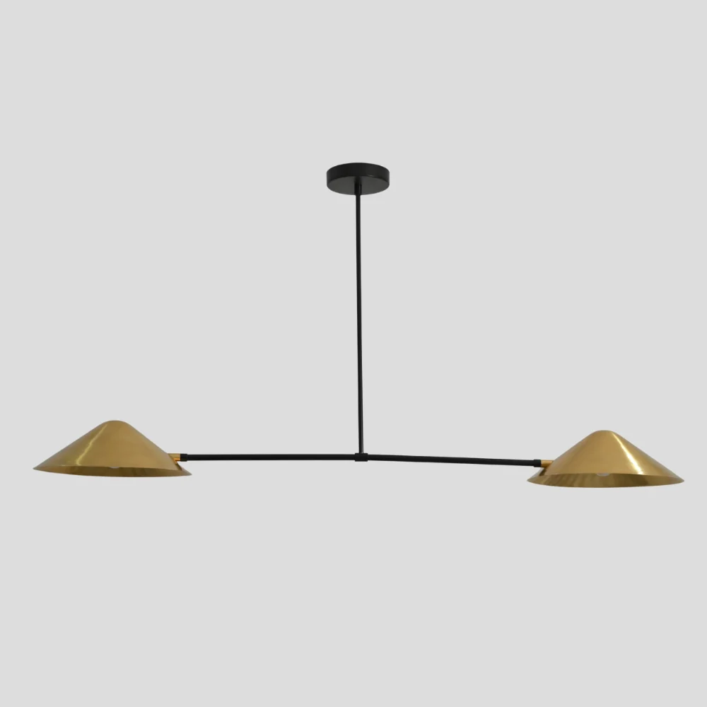 2 Light Modern Ceiling Light - Brass Sputnik Pendant