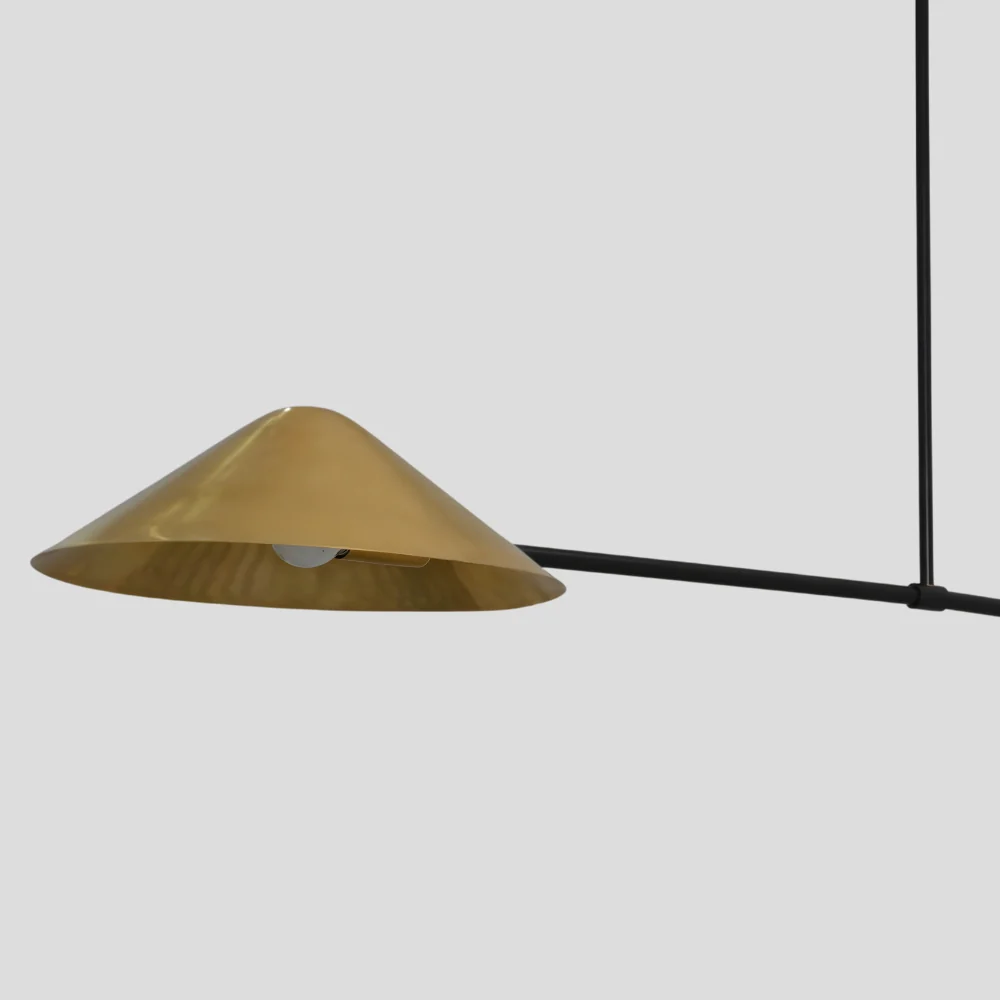 2 Light Modern Ceiling Light - Brass Sputnik Pendant - Image 6