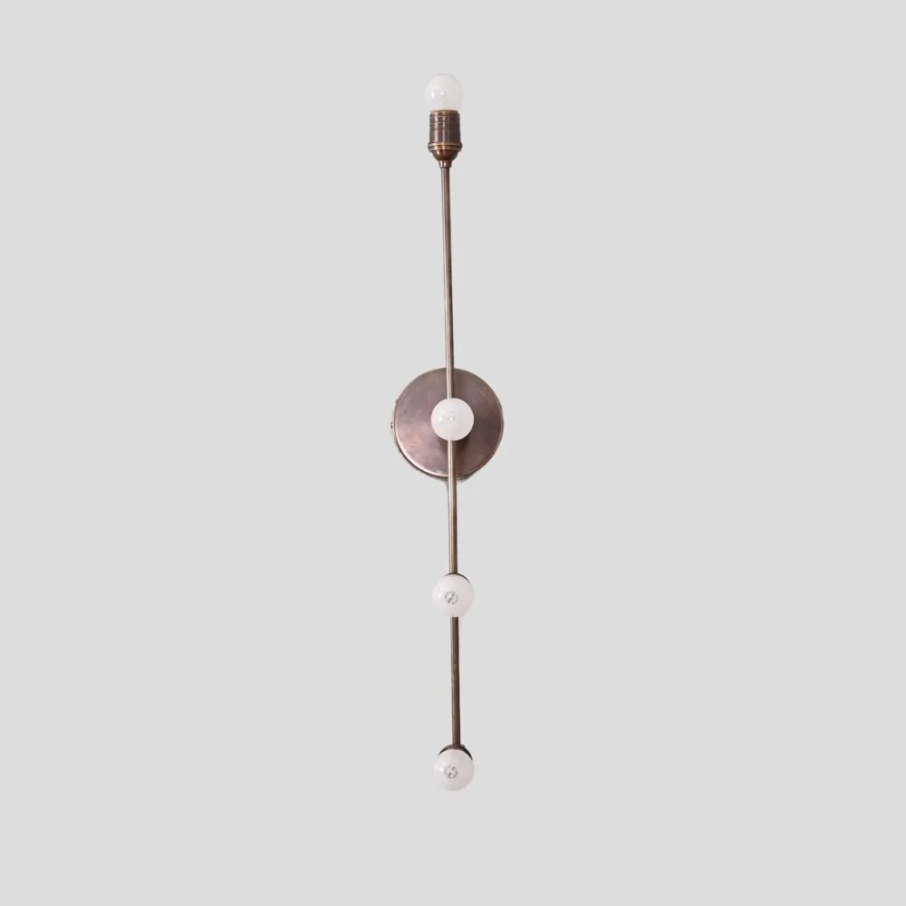 4 Light Antique Brass Wall Light - Mid Century - Image 3