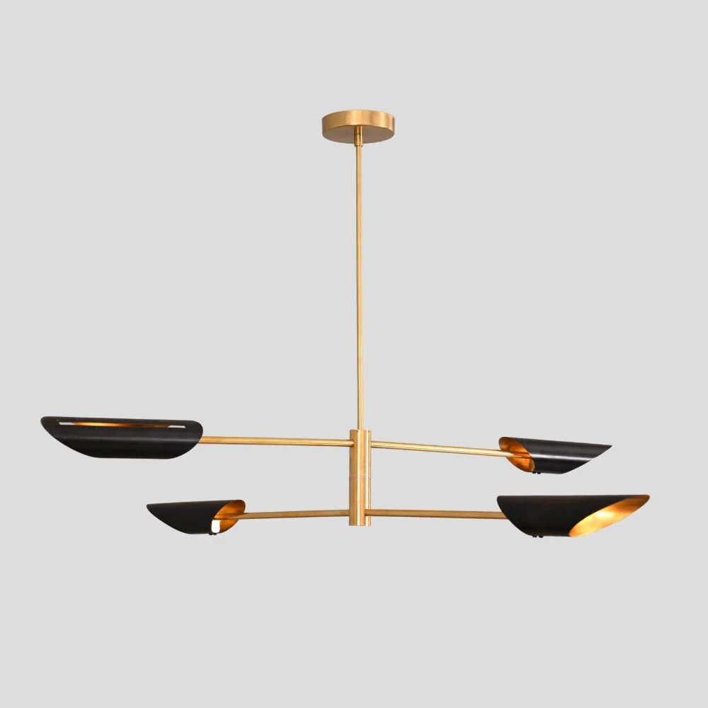 4 Light Linear - Handmade Brass Light Fixture - Image 4