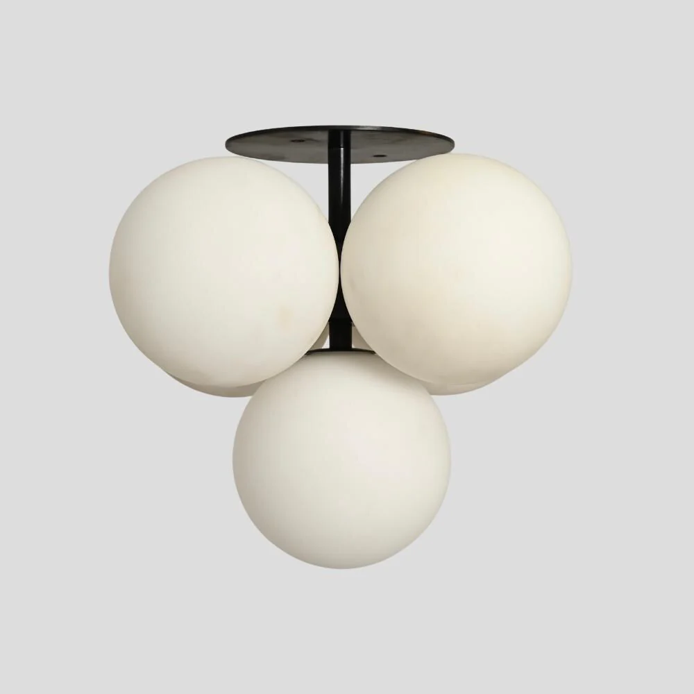 Flush mount Ceiling Light 5 Glass Globe - Ceiling Fixture - Image 2