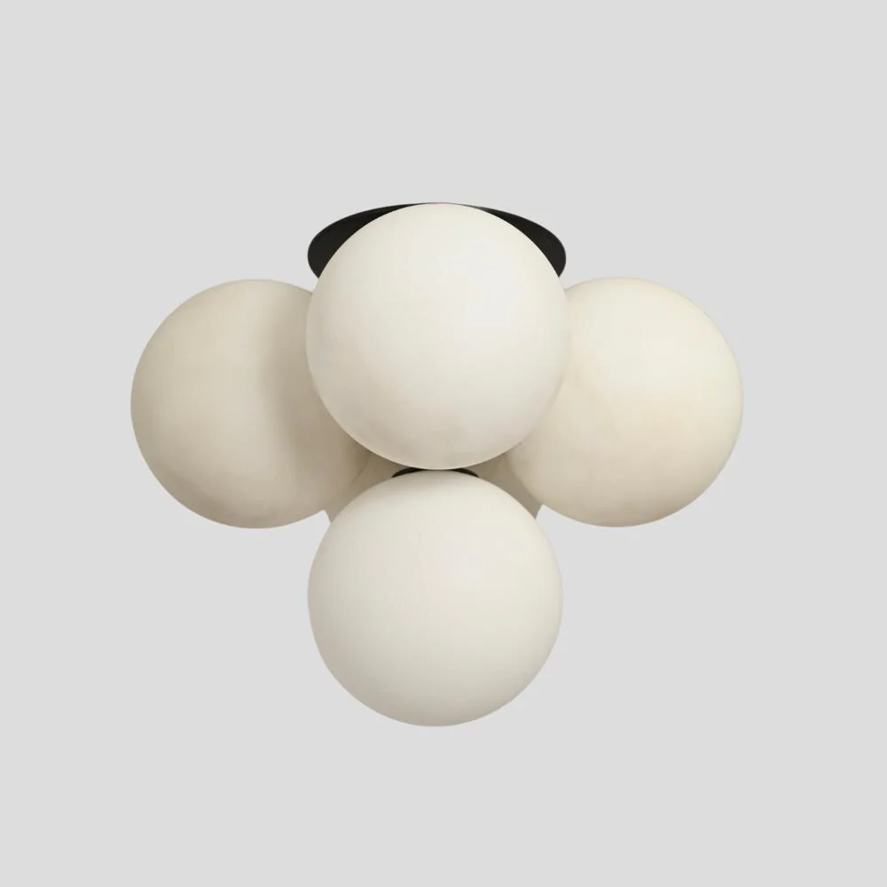 Flush mount Ceiling Light 5 Glass Globe - Ceiling Fixture - Image 3