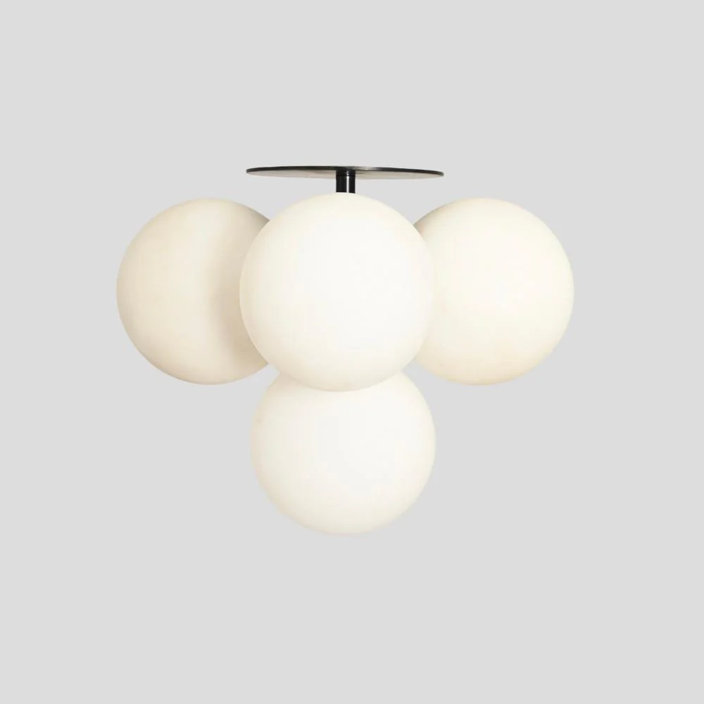 Flush mount Ceiling Light 5 Glass Globe - Ceiling Fixture - Image 4