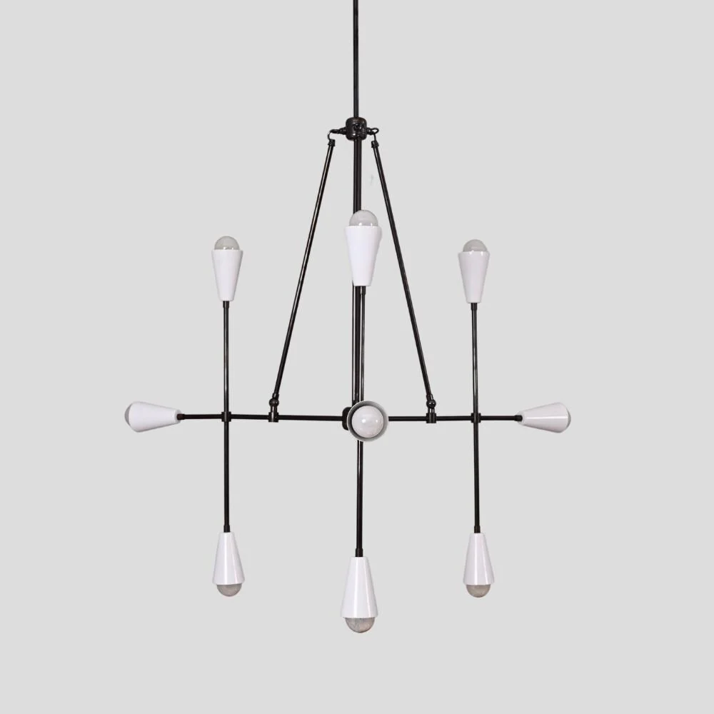 9 Ceiling Light Pendant Light - Black Modern Chandelier