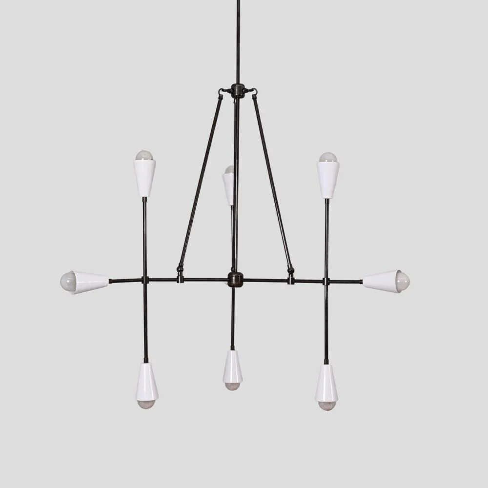 9 Ceiling Light Pendant Light - Black Modern Chandelier - Image 2