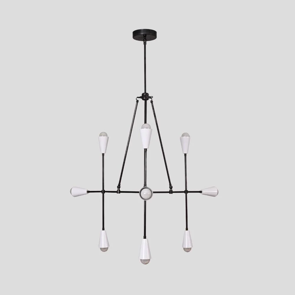 9 Ceiling Light Pendant Light - Black Modern Chandelier - Image 3