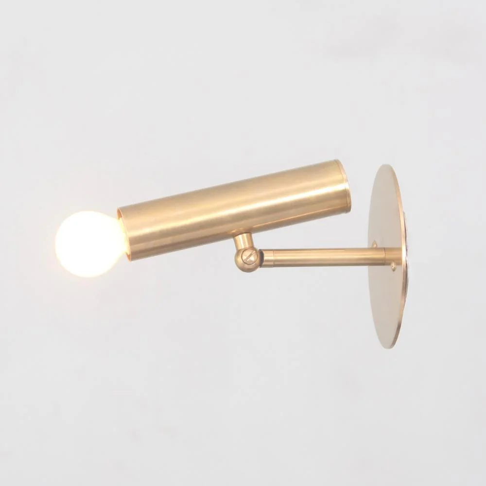 Adjustable Brass Cylinder Light - Modern Wall Sconce - Image 3