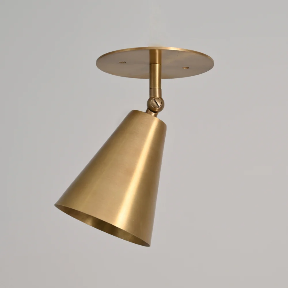 Adjustable Brass Spot Light - Large Cone Flush Mount - Image 4