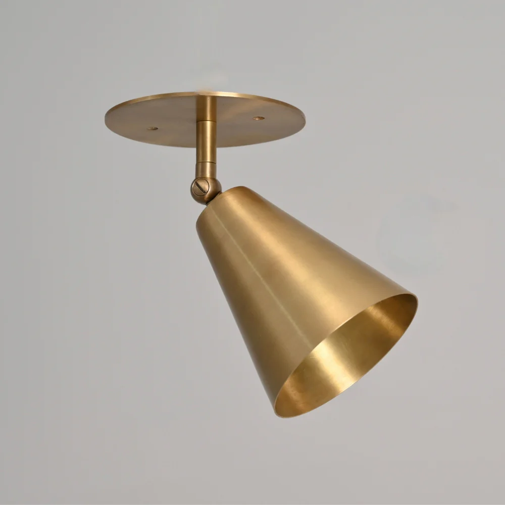 Adjustable Brass Spot Light - Large Cone Flush Mount - Image 5