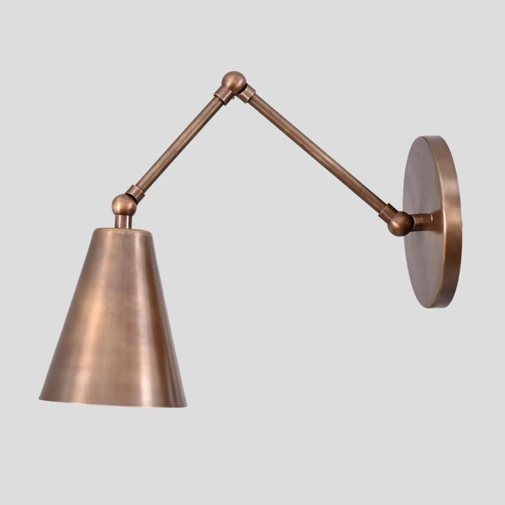 Articulated Brass Wall Sconce - Mid Century Lamp - Image 4