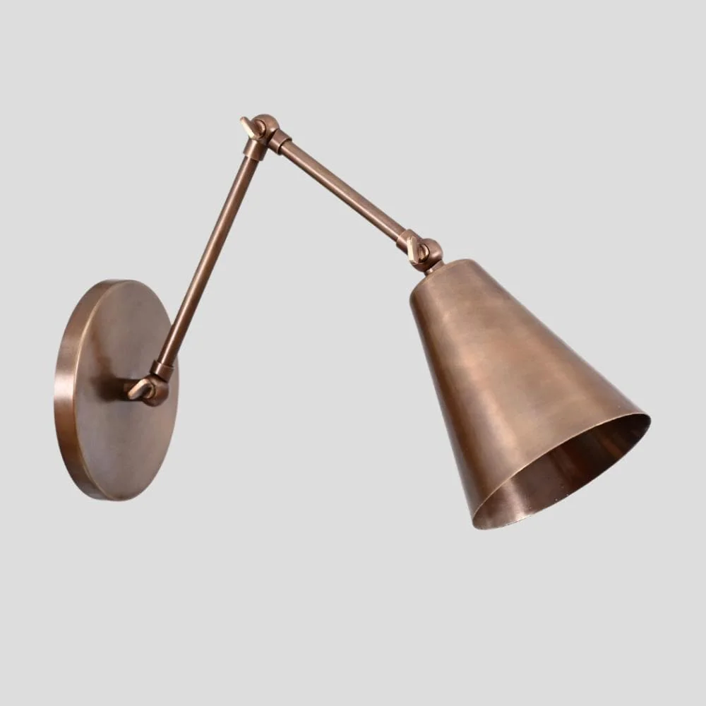 Articulated Brass Wall Sconce - Mid Century Lamp - Image 5
