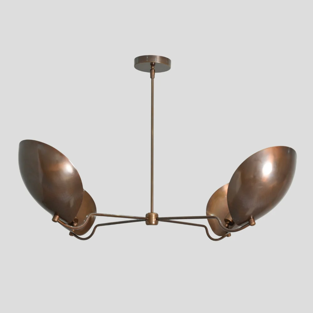 Brass Chandelier - 4 Light Sputnik Antique Brass - Image 3