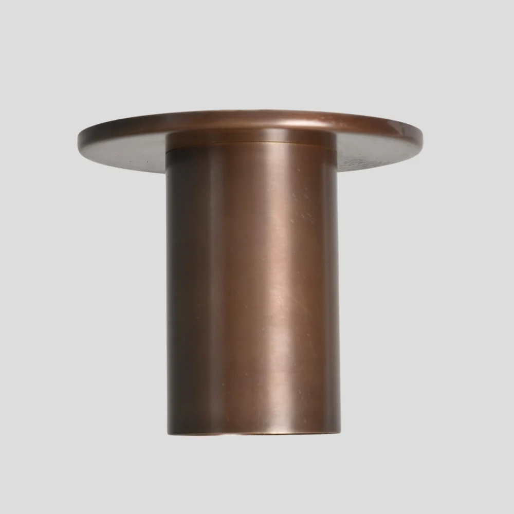 Brass Cylinder Flush Mount - Minimalist Ceiling Light