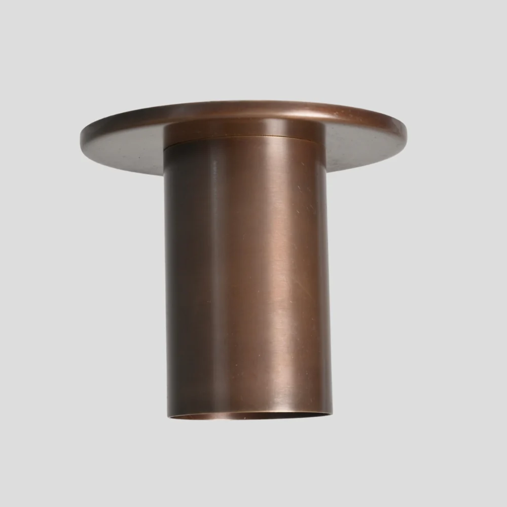 Brass Cylinder Flush Mount - Minimalist Ceiling Light - Image 2
