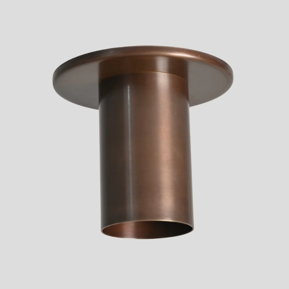 Brass Cylinder Flush Mount - Minimalist Ceiling Light - Image 4