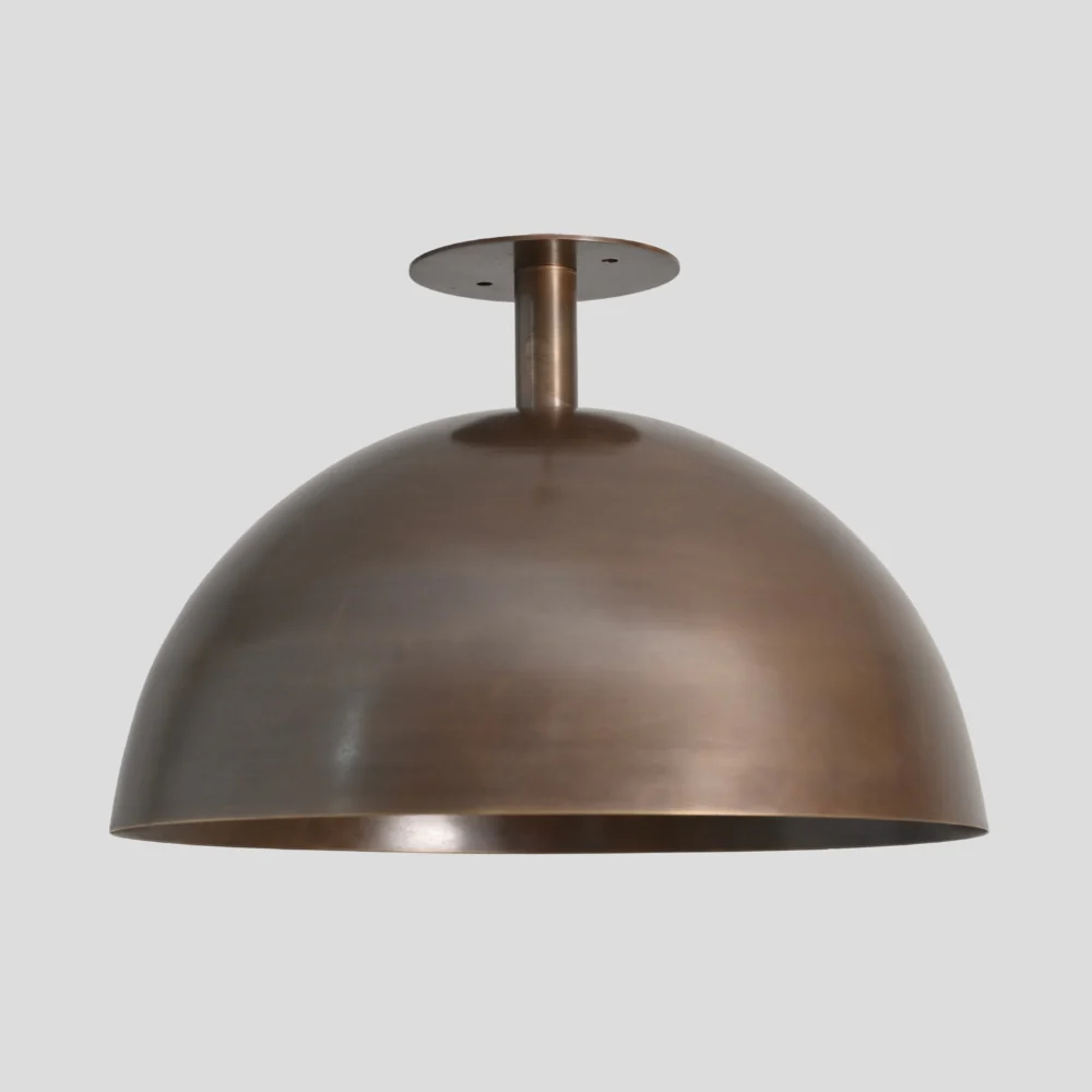 Brass Dome Flush Mount - Minimalist Rod