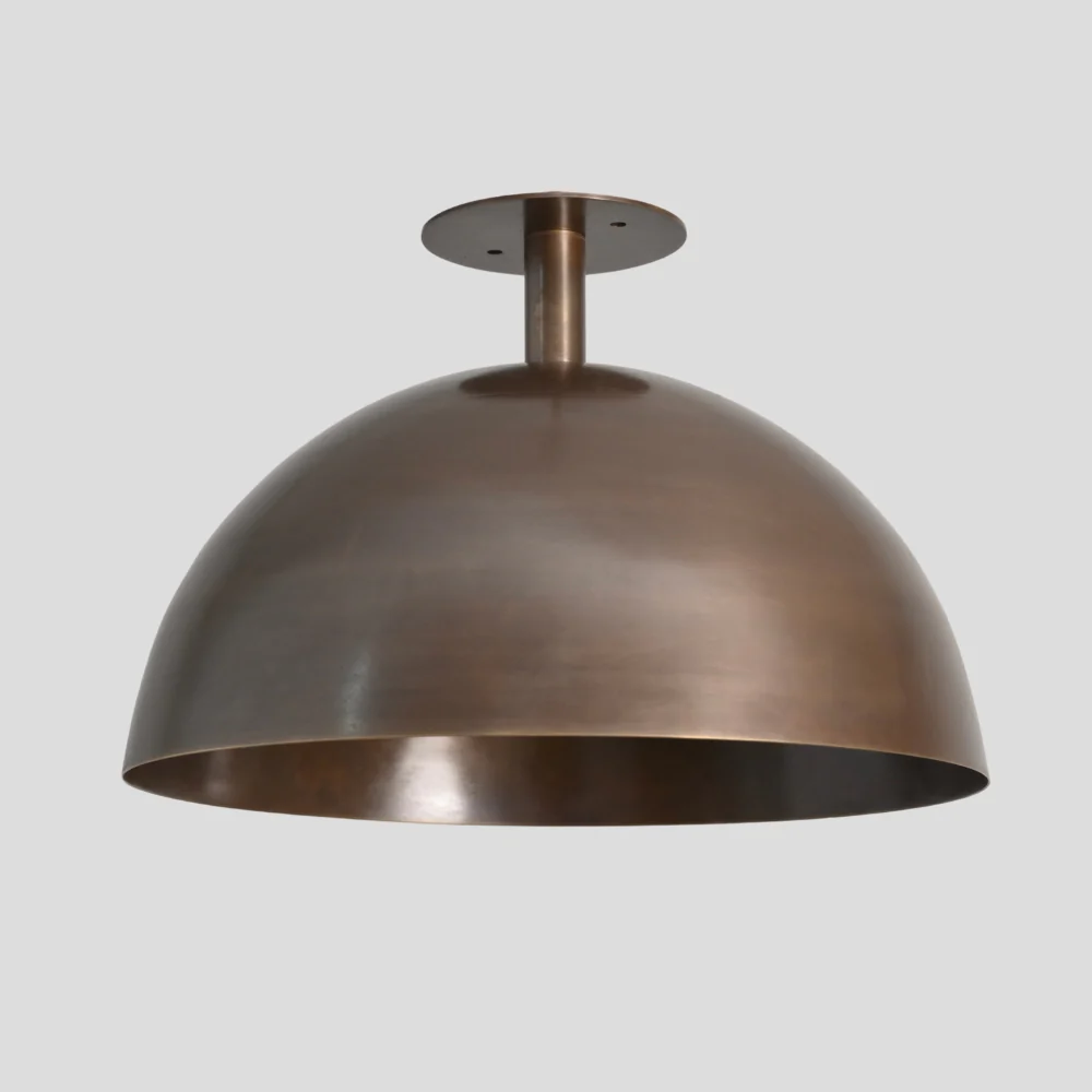Brass Dome Flush Mount - Minimalist Rod - Image 2