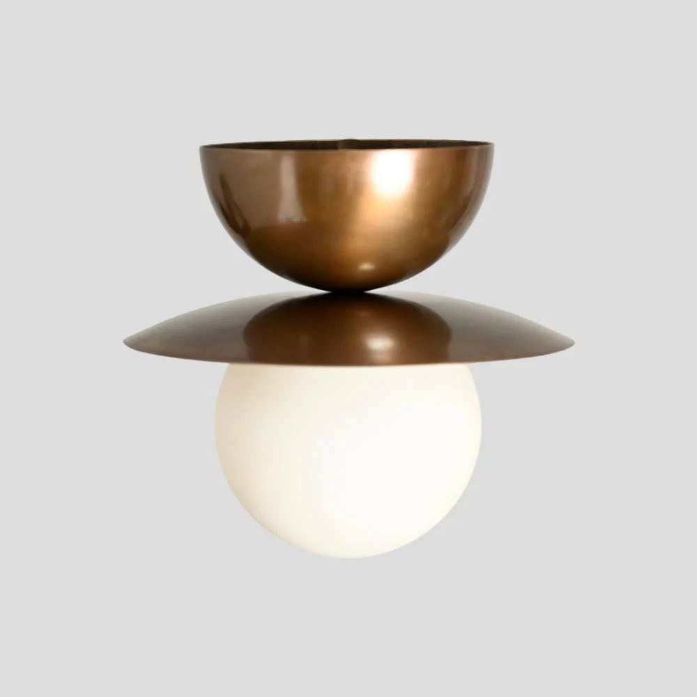 Flush mount Ceiling Light - Handmade Brass Fixtures - Image 2