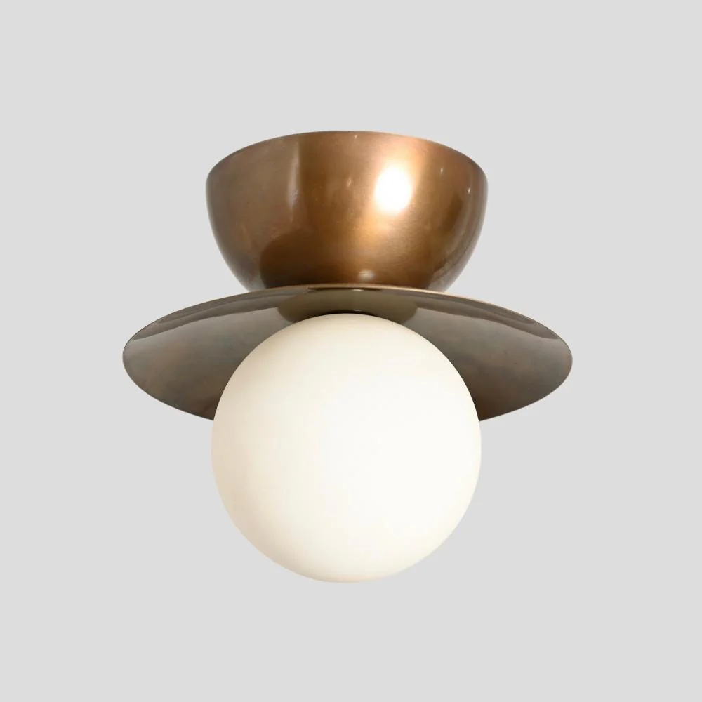 Flush mount Ceiling Light - Handmade Brass Fixtures - Image 3
