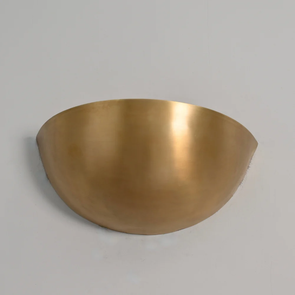 Half Moon Wall Lamp - Mid Century Brass Sconce - Image 6