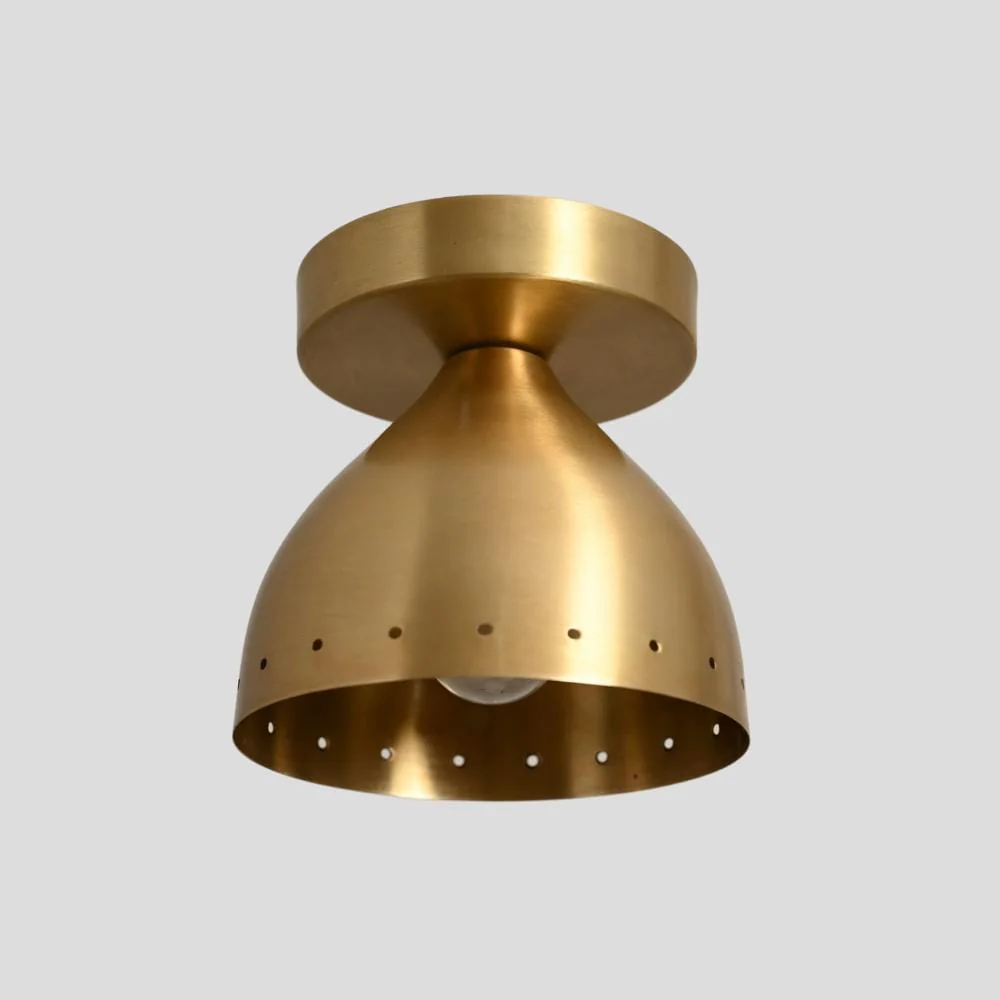 Brass Perforated Flush Mount - Minimalistic Modern Light