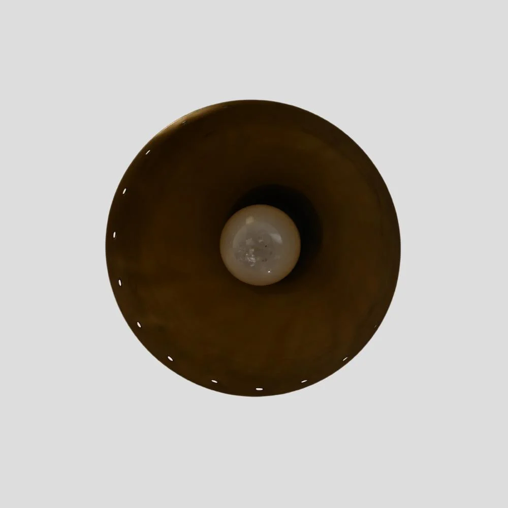 Brass Perforated Flush Mount - Minimalistic Modern Light - Image 5