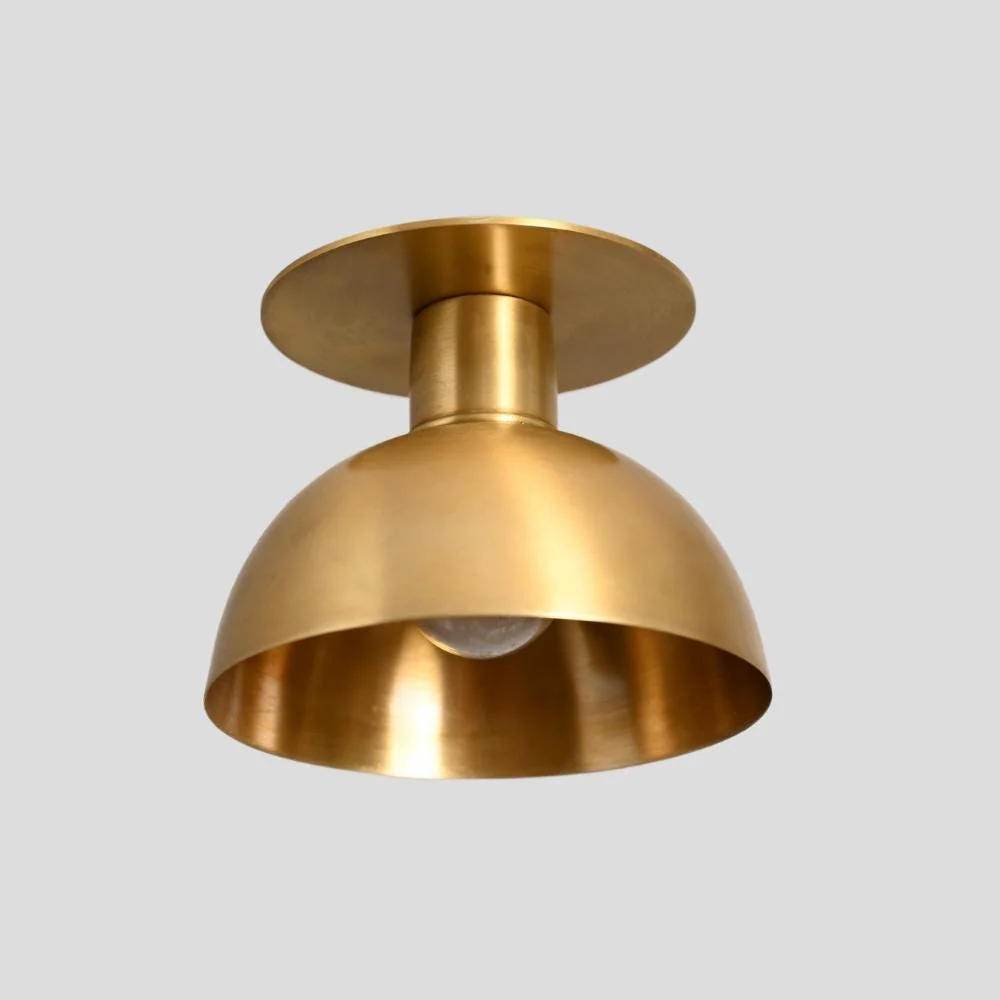 Brass Semi Flush Mount - Modern Ceiling Light
