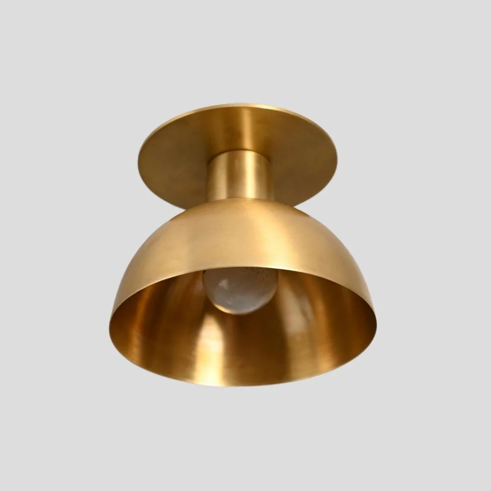 Brass Semi Flush Mount - Modern Ceiling Light - Image 2