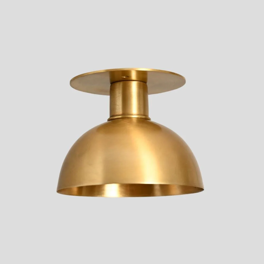 Brass Semi Flush Mount - Modern Ceiling Light - Image 3