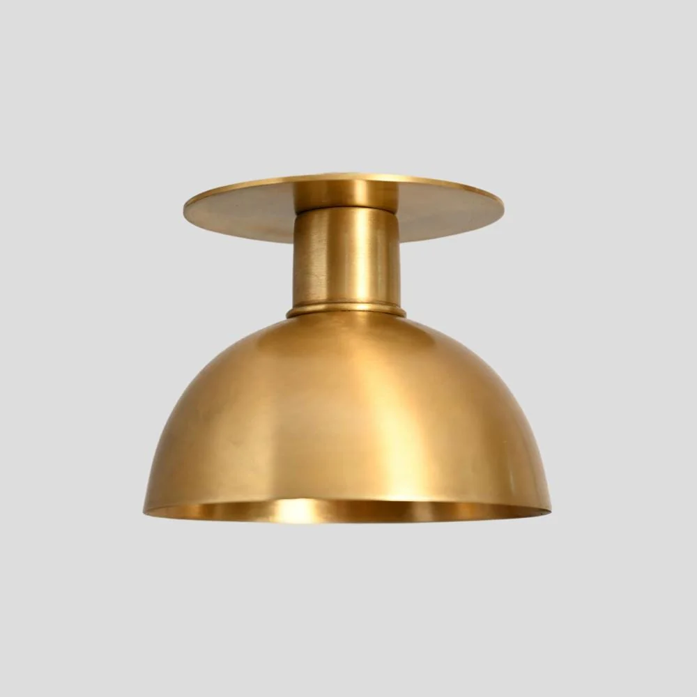 Brass Semi Flush Mount - Modern Ceiling Light - Image 4