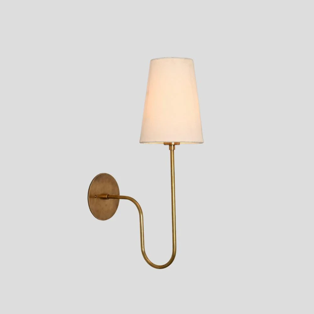 Wall Sconce Linen Shade - Bedside Lamp