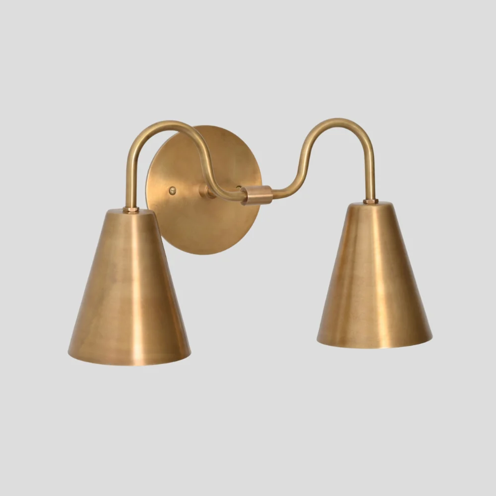 Cone Vanity Light - Brass Wall Sconce - Image 4