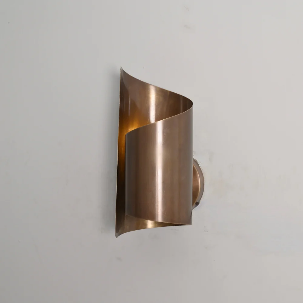Curved Arc Wall Sconce - Brass Wall Light - Image 2