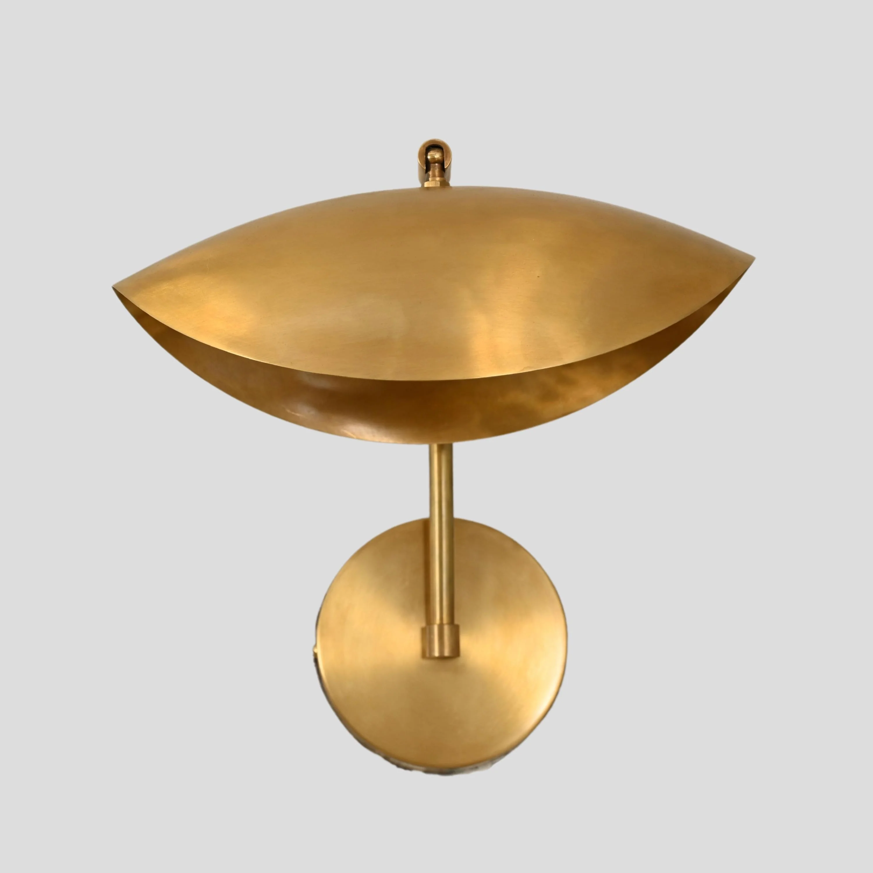 Curved Wall Lamp - Mid Century Brass Sconce - Image 3