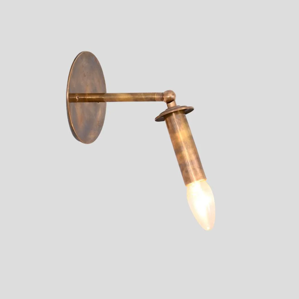 Minimalist Articulated Arm Sconce - Brass Wall Sconce - Image 5