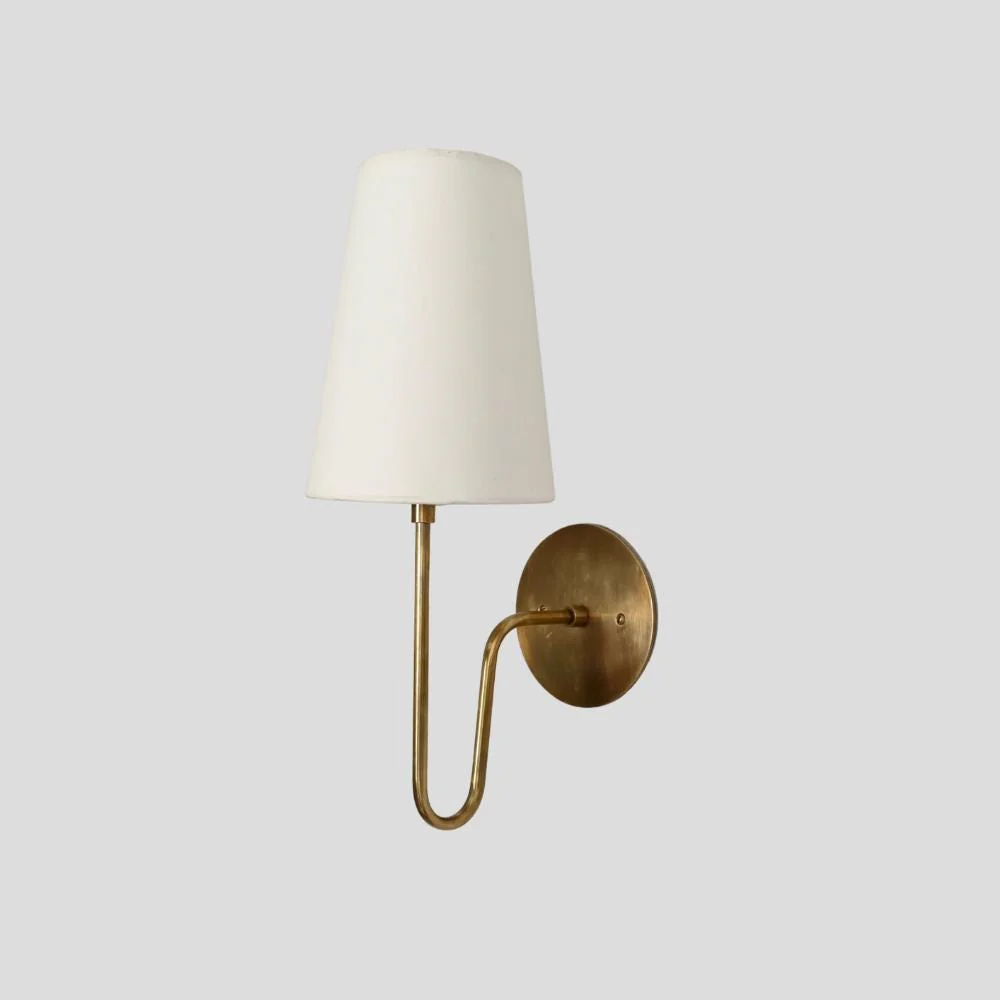Linen Shade Wall Light - Bedside Sconce - Image 5