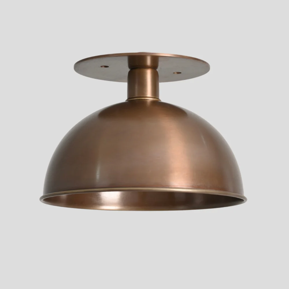 Minimalist Semi Flush Mount - Brass Ceiling Light