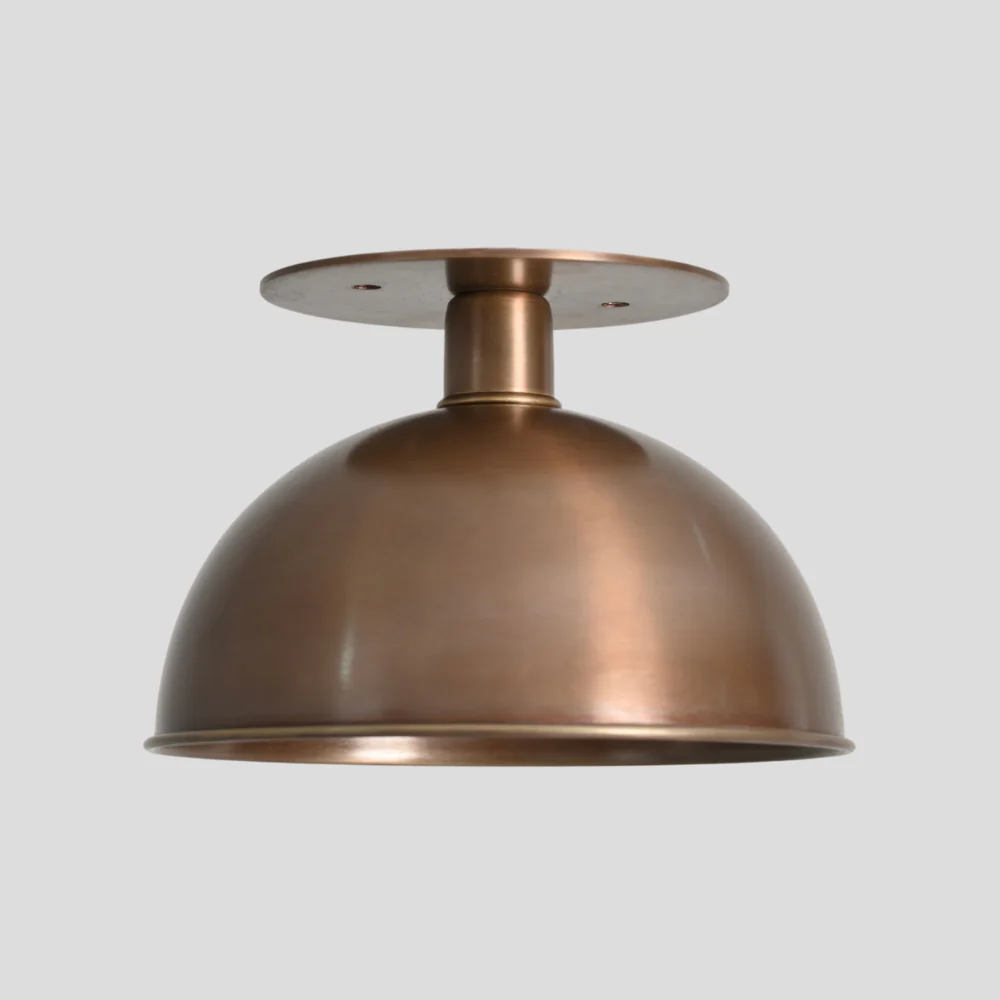 Minimalist Semi Flush Mount - Brass Ceiling Light - Image 2