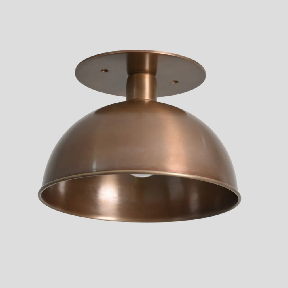 Minimalist Semi Flush Mount - Brass Ceiling Light - Image 3