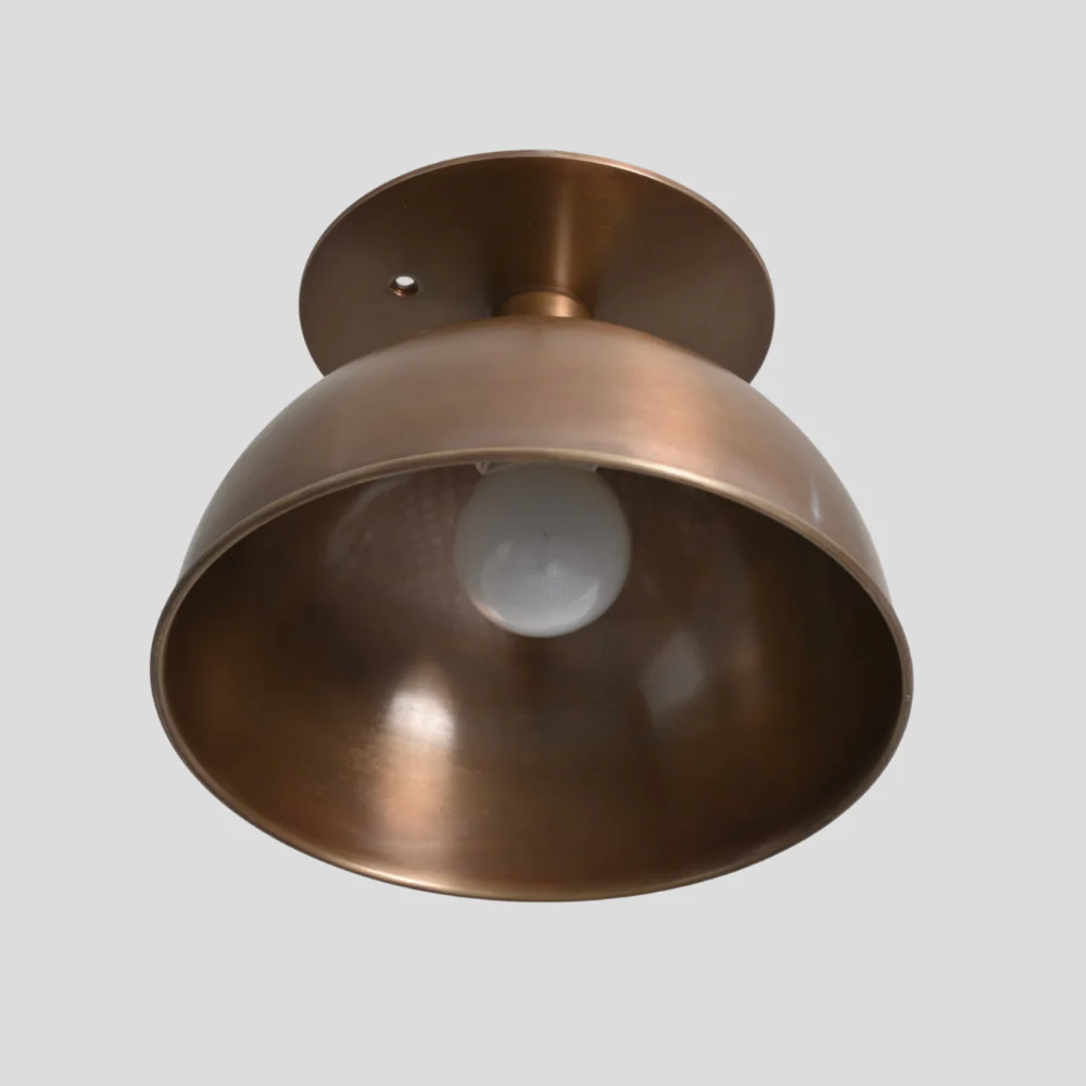 Minimalist Semi Flush Mount - Brass Ceiling Light - Image 4