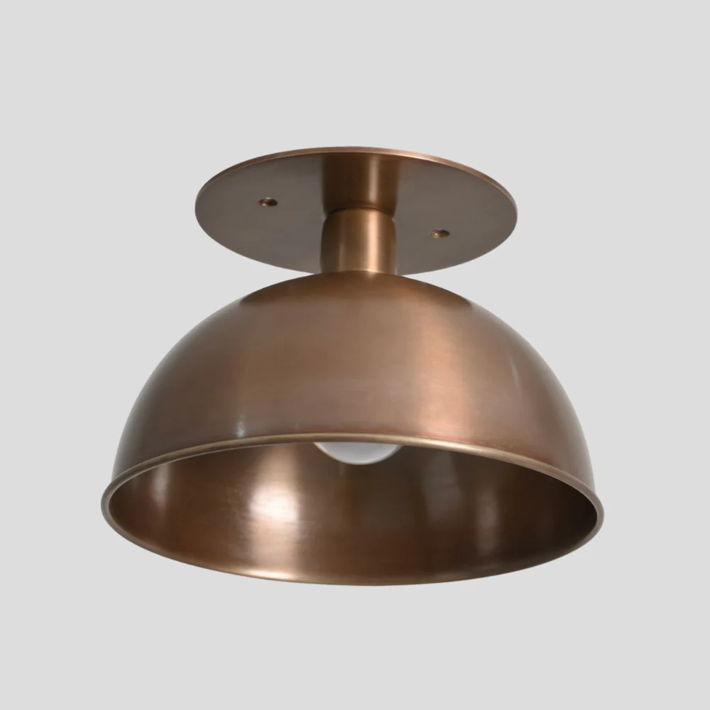 Minimalist Semi Flush Mount - Brass Ceiling Light - Image 6