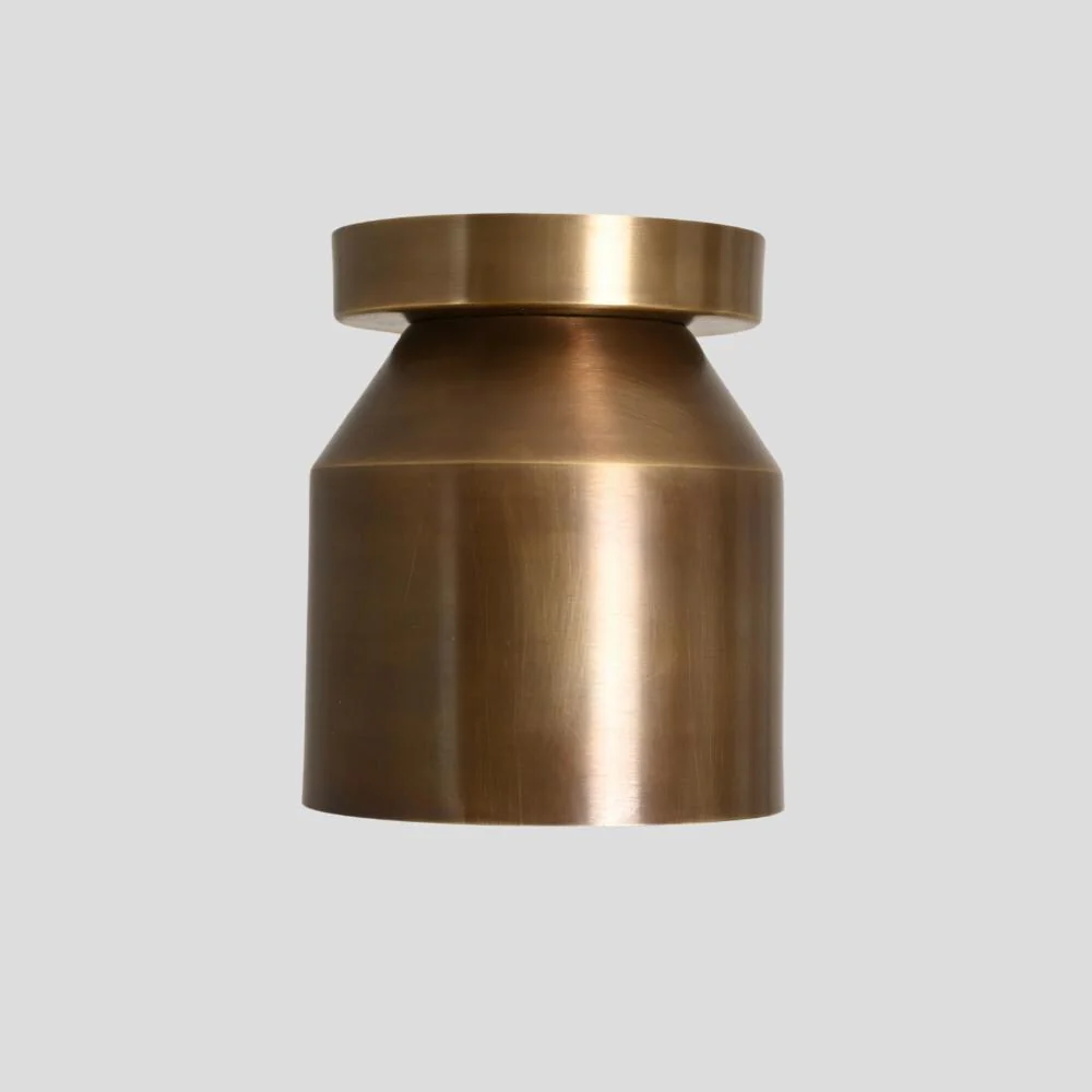 Minimalistic Brass Flush Mount - Globe Orb Pendant - Image 3