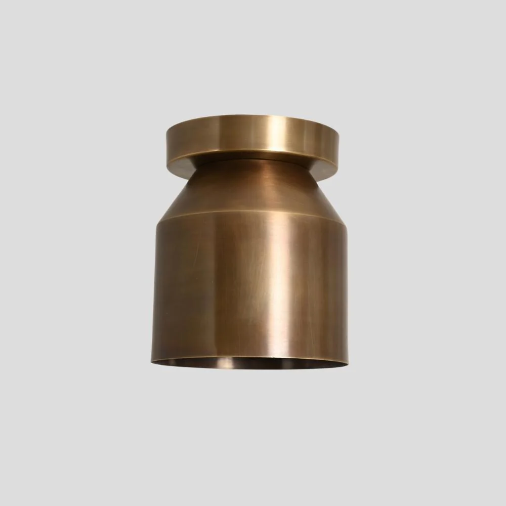 Minimalistic Brass Flush Mount - Globe Orb Pendant - Image 4