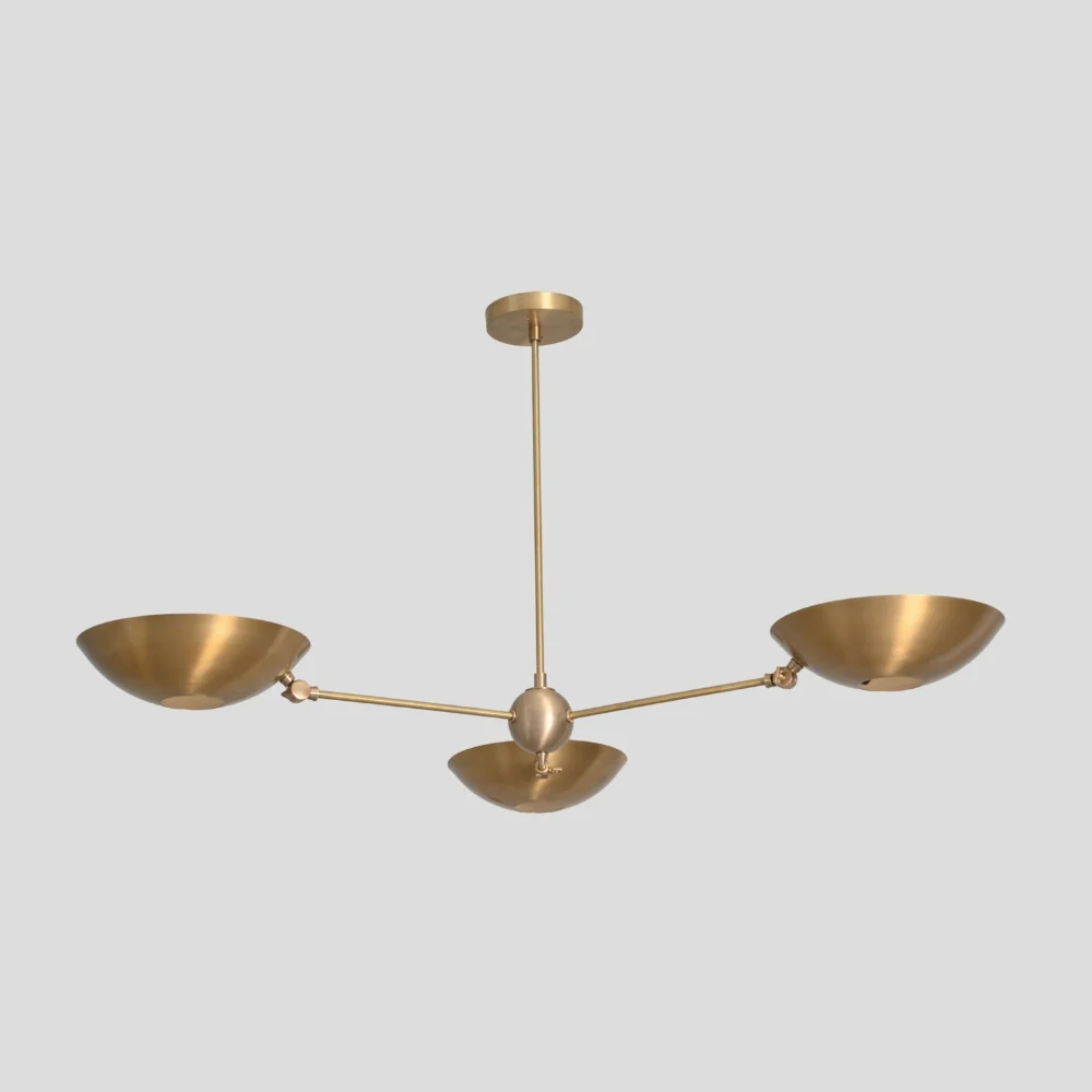 Modern Ceiling Light - Brass Three Pendant Lamp