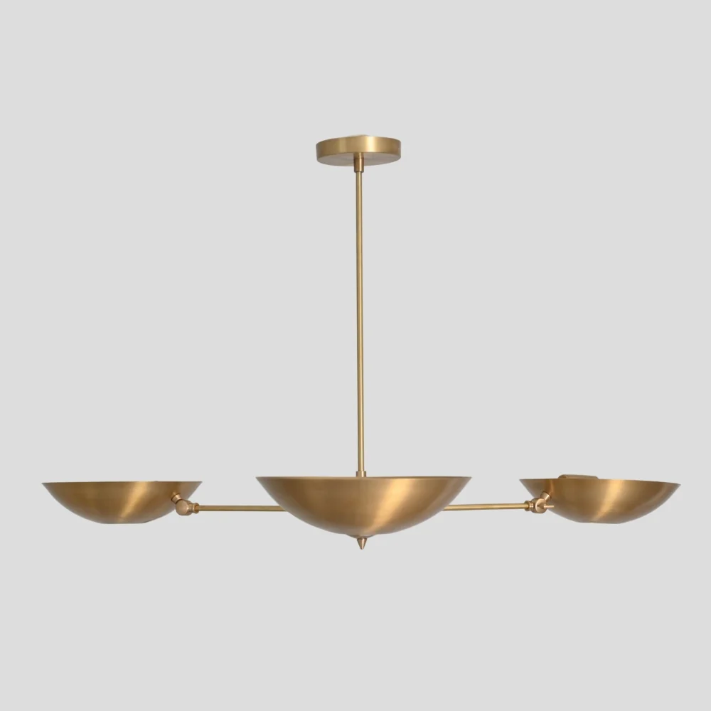 Modern Ceiling Light - Brass Three Pendant Lamp - Image 7