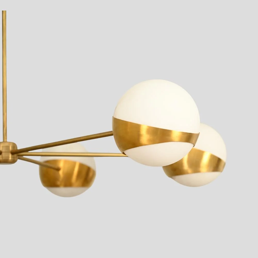 Modern Sputnik Chandelier - 6 Light Globe Pendant Lamp - Image 5
